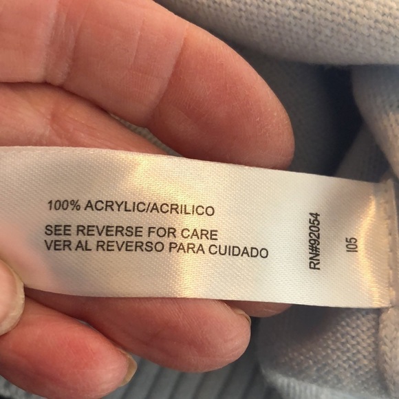 Debbie Morgan Embellished Blue Moon Scoop Neck Long Sleeve Sweater S/M NWT - Picture 12 of 13